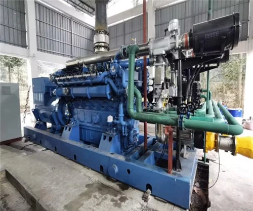 2 × 1000KW Gas Generator Teeb (Yuchai 12VCN) rau Gas Power Project ntawm Quan...